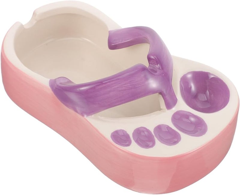 Ceramic Slipper Shoe Rack Holder Decorative Ashtray Home Organizer Smooth Surface - Image 2