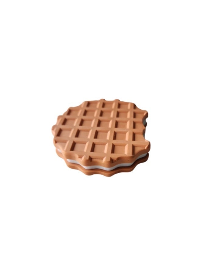Moon Berry Food Shape Erasers for Kids – Realistic Waffle Design, Non-Toxic Rubber Eraser, Cute Stationery Gift for School & Party Favors (1 Pc) (Waffles Eraser) - Image 2