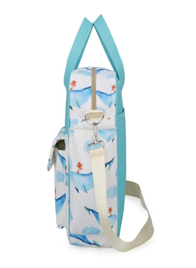 Winnies Baby Diaper Bag for Moms | Travel Maternity Nappy Messengers Tote with Multiple Pockets | Large Capacity Stylish Bags for Baby Essentials (Blue) - Image 3