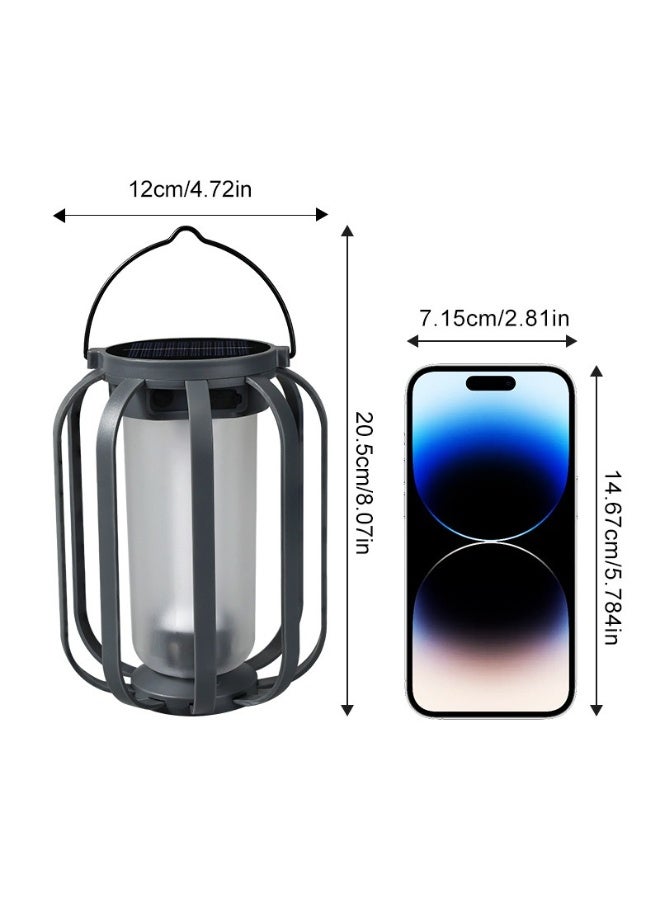 مصباح تخييم شمسي خارجي مزخرف مع تأثير اللهب، يعمل بالطاقة الشمسية وUSB-C، 4 أوضاع إضاءة - Image 5
