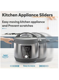 KASTWAVE Kitchen Appliance Slider, Appliance Slider for Most Countertop Coffee Makers, Kitchen Aid, Air Fryers, Pressure Cooker, Appliance Sliders for Kitchen Appliances.Easy Moving Sliding Tray(12 PCS)  - Image 2