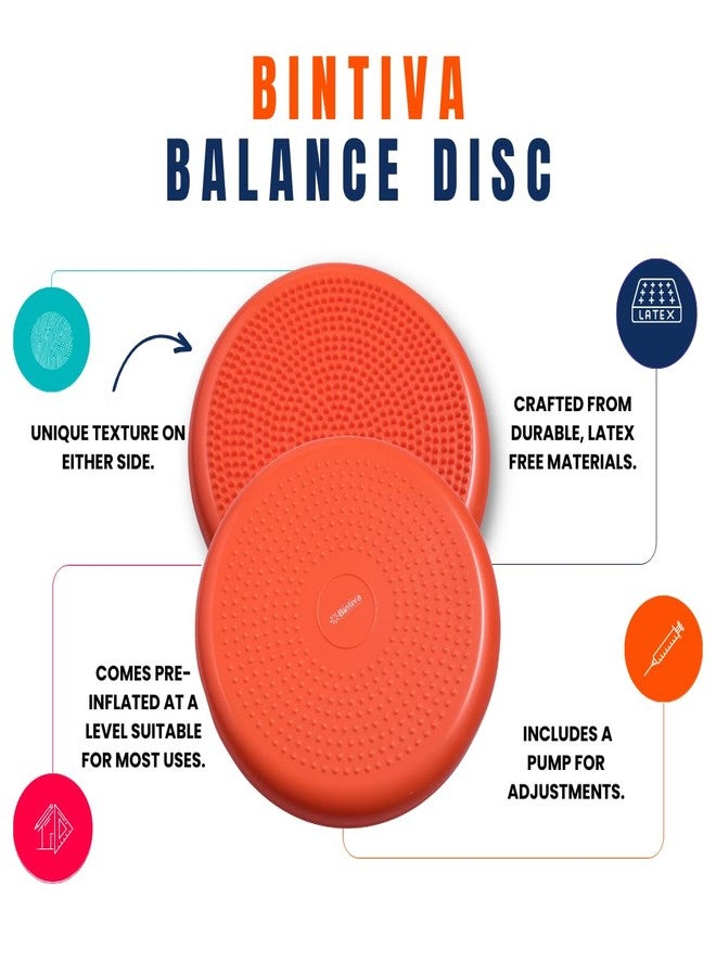 bintiva Wobble Cushion Balance Disc - Wobble Disc & Wiggle Seat, Balance Pads for Physical Therapy, Wobble Disk, Sensory Room Equipment - Wobble Seat - Image 5