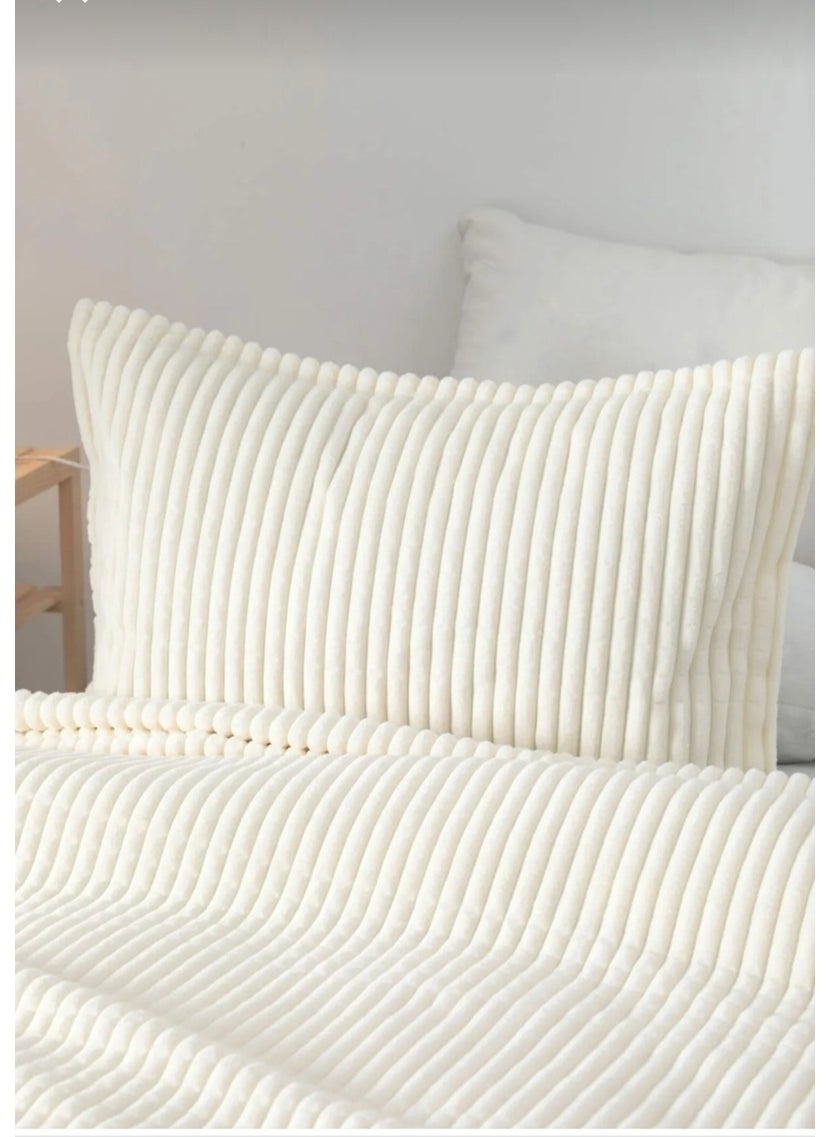 MERINOS - Modern Line 3 Piece Bone Color Blanket Set - Image 1