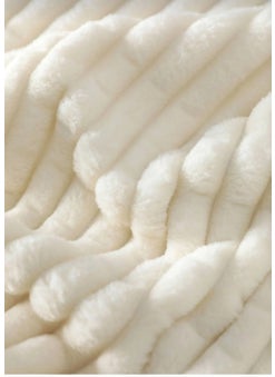 MERINOS Modern Line 3 Piece Bone Color Blanket Set  - Image 1