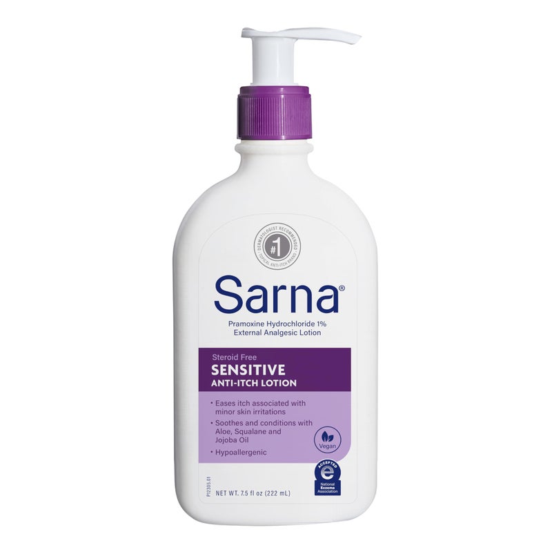 Sarna Sensitive Steroid-Free Anti-Itch Lotion for Dry Irritated Skin, Fragrance free - 7.5 Fl Oz - Image 1