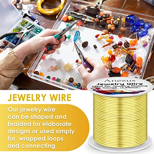Anezus 16 Gauge Jewelry Wire, 11 Yards Craft Wire Tarnish Resistant Copper Wire for Jewelry Making, Wire Wrapping and Crafting(Gold) - Image 4