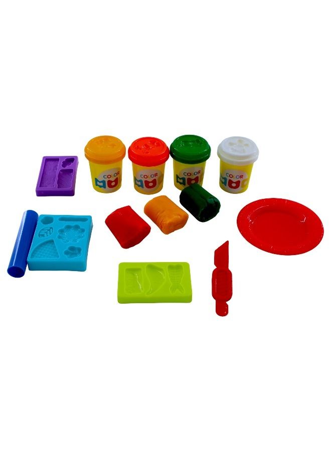 child toy 18-Piece Color Mud Pizza Tools Premium Quality Material Play Dough Set For Kids  - Image 1