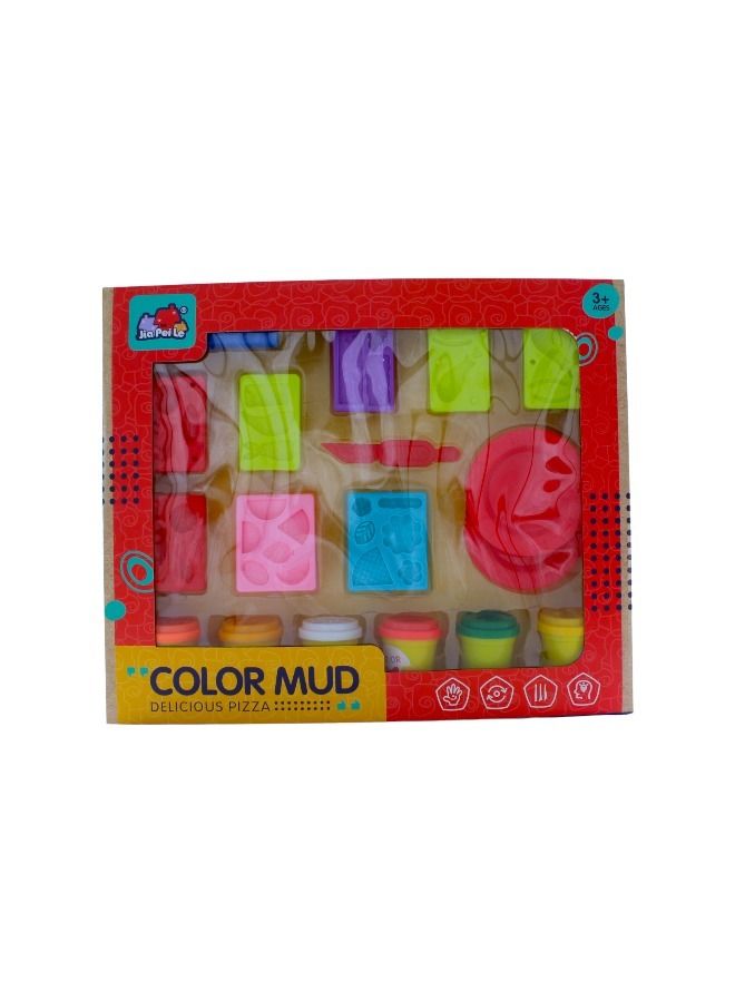 child toy 18-Piece Color Mud Pizza Tools Premium Quality Material Play Dough Set For Kids  - Image 2