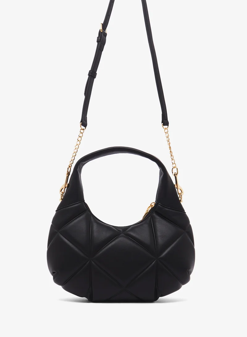 لوف موسكينو logo top handle zip through sholder bag
