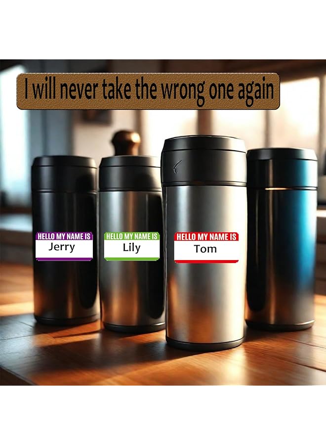 erorex 144Pcs 12 Colors Name Tag Stickers Peel And Stick Name Tag Labels Hello My Name Is Colorful Name Tags Labels Name Tags For Clothes For Office Meeting School Teachers And Mailing 2.8 Inch X1.7 Inch - Image 5