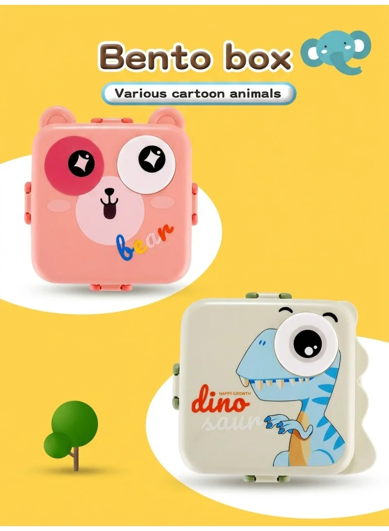 Mobcos pink Cartoon Lunch Box, Bento Box for Kids & Adults, Leakproof Stackable Lunch Containers with Spoon & Whale Design, Dishwasher & Microwave Safe Stainless Steel Japanese Lunch Box Food Storage. (Pink)  | Best Price UAE