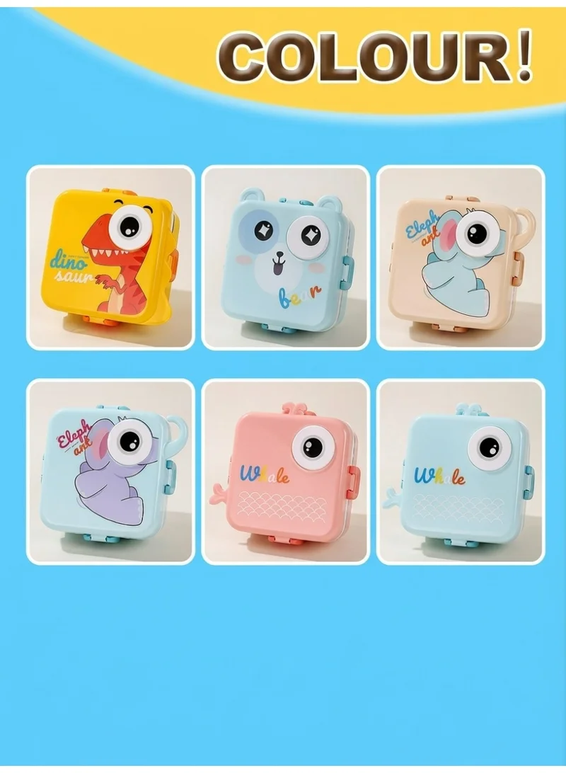 Mobcos pink Cartoon Lunch Box, Bento Box for Kids & Adults, Leakproof Stackable Lunch Containers with Spoon & Whale Design, Dishwasher & Microwave Safe Stainless Steel Japanese Lunch Box Food Storage. (Pink)  | Best Price UAE
