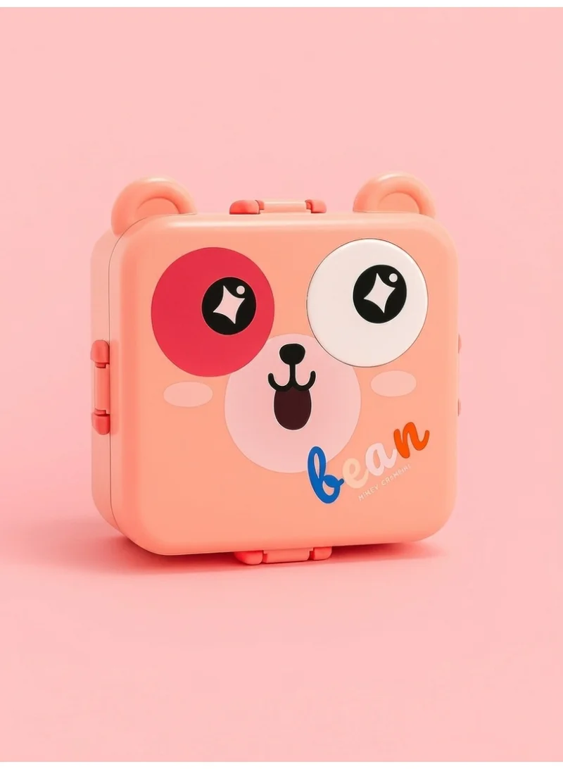 Mobcos Cartoon Lunch Box, Bento Box for Kids &amp; Adults, Leakproof Stackable Lunch Containers with Spoon &amp; Whale Design, Dishwasher &amp; Microwave Safe Stainless Steel Japanese Lunch Box Food Storage. (Pink)