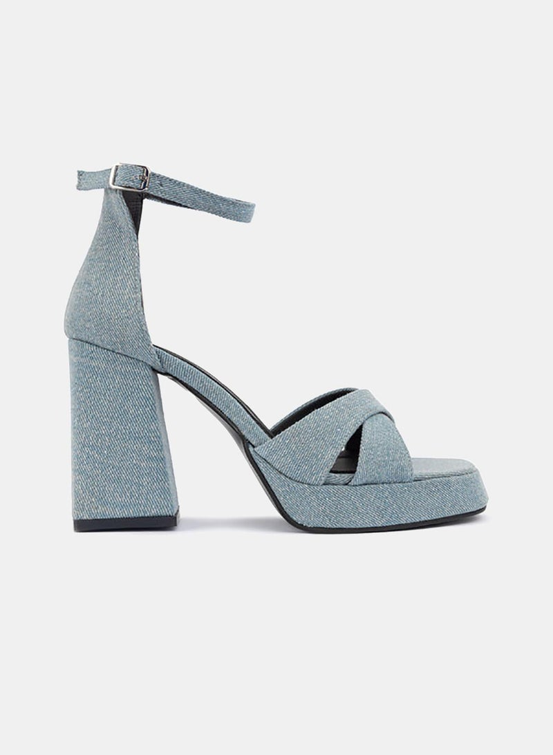 TGS Disco Platform Denim Heels - Image 2