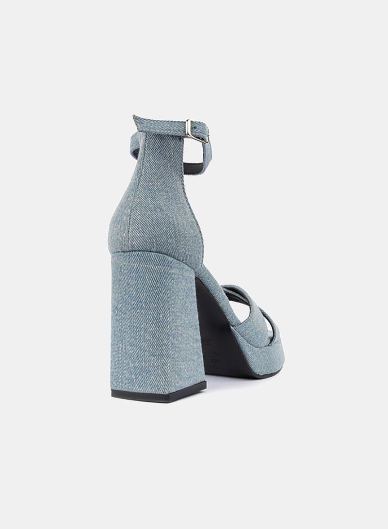 TGS Disco Platform Denim Heels - Image 3