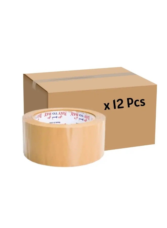 Day to Day Bulk Masking Brown Bopp Tape 100 Yards- 12pcs - Image 1
