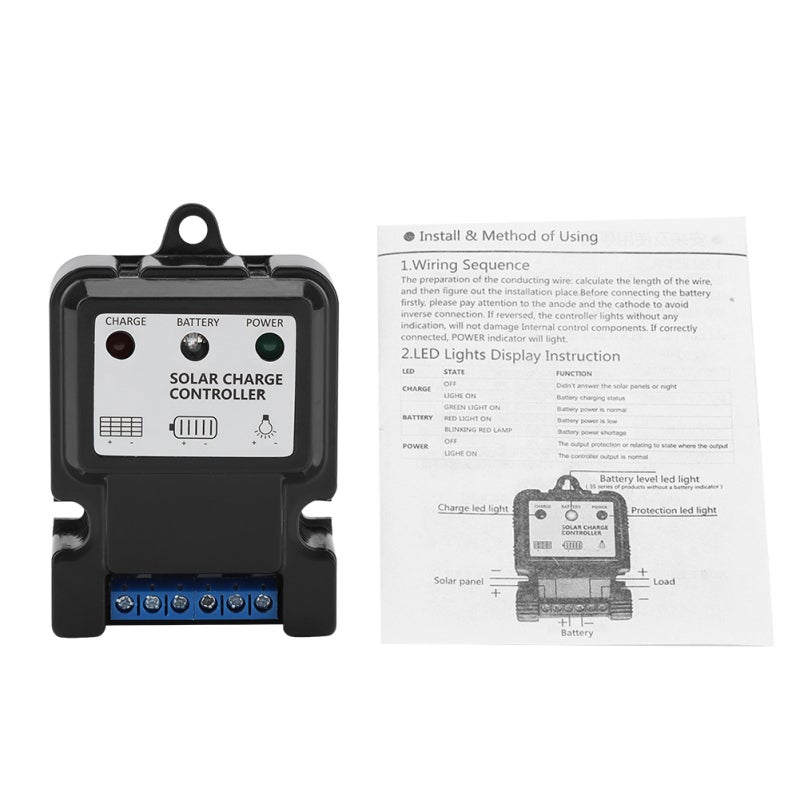 متحكم PWM الذكي لشحن وتفريغ الطاقة الشمسية منظم DHS‑5S 6 فولت/12 فولت 10 أمبير - Image 1