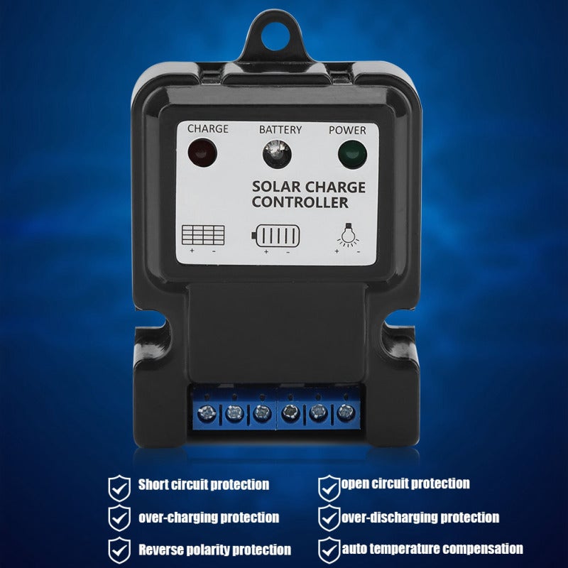 متحكم PWM الذكي لشحن وتفريغ الطاقة الشمسية منظم DHS‑5S 6 فولت/12 فولت 10 أمبير - Image 2
