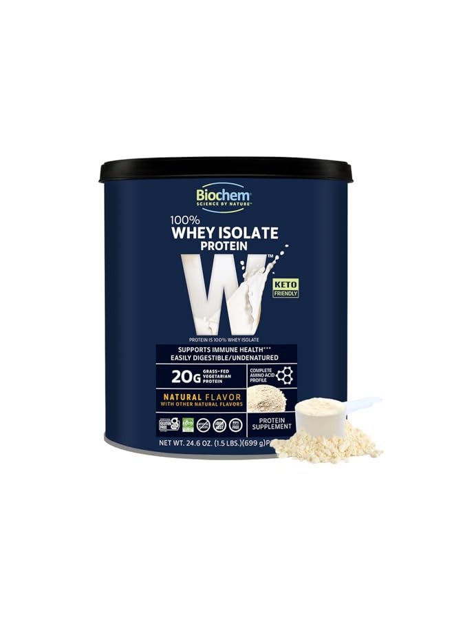 Biochem Biochem, Whey Protein Powder, 20g of Protein to Support Muscles and Intense Workouts, Natural, 24.6 oz - Image 1