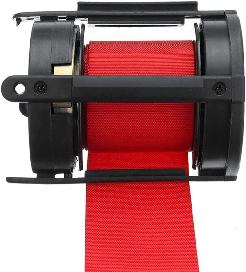 Expandable Outdoor Barrier, Retractable Ribbon Barrier with Wall Support, Red Queue Belt, Stainless Steel Safety Ribbon, Ideal for Events, 3 Meters Long,5 Meters - Image 4