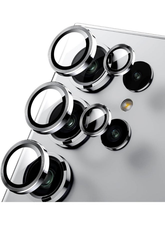 بروتيكت واقي عدسة Xzoom من PROTECT لهاتف سامسونج Galaxy S25 Ultra | زجاج سافير، إطار معدني، شفافية عالية، فضي – الموديل: XSMS25USLV - Image 1