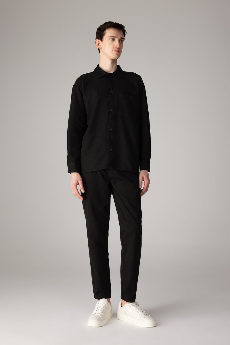 DeFacto Man Oversize Fit Polo Collar Cotton Shirt  - Image 4