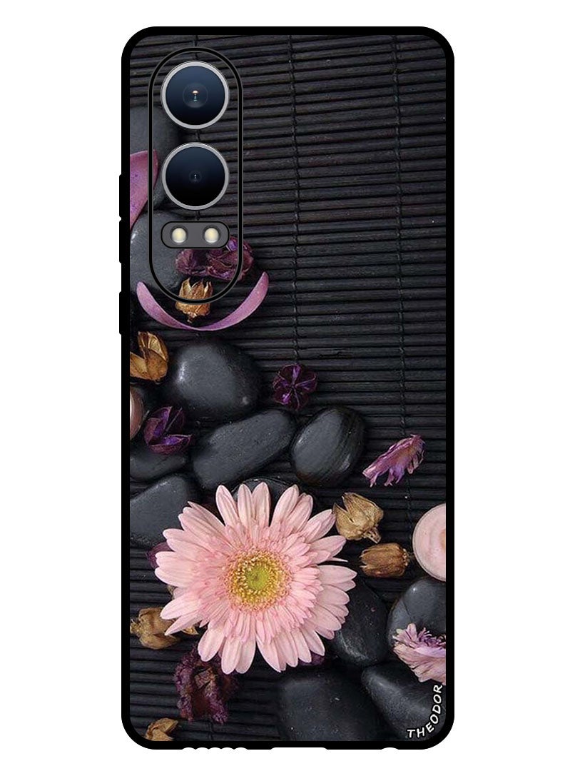 Theodor Protective Case Anti Scratch Shock Proof Bumper Cover For OnePlus Nord CE4 Lite Flowers & Stones  - Image 1