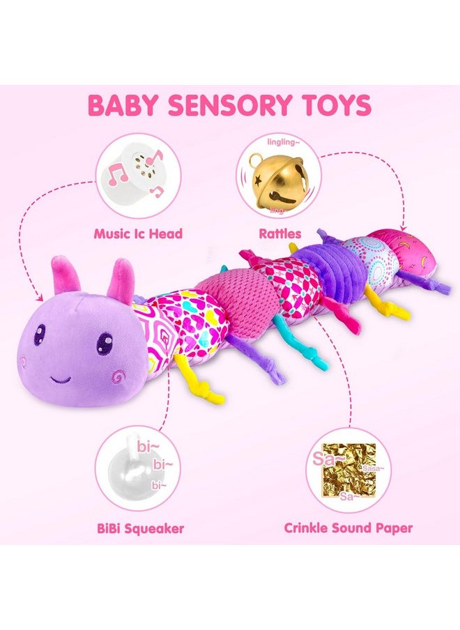 Kaeohye Baby Toy 0-12 Months,Baby Infant Musical Stuffed Animal Soft Toy With Multi-Sensory Crinkle, Rattle & Textures,Baby Girl Toy Birthday Gift,Caterpillar,Purple - pzsku/Z5C6723036C7972922422Z/45/_/1734347404/3eca7bbb-763e-4e81-b3eb-b32fa377df6f