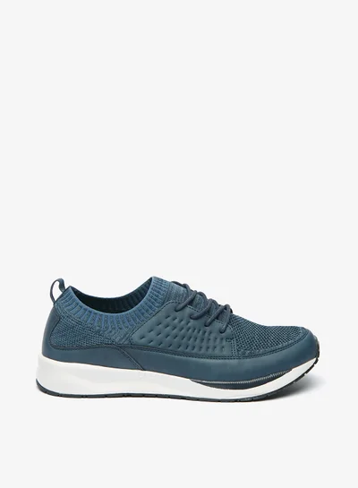ال بي ال من شو اكسبرس Mens Paneled Casual Sneakers with Lace-Up Closure