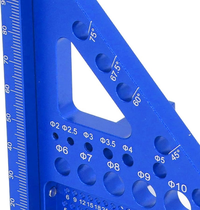 منقلة قياس متعددة الزوايا من سبائك الألومنيوم الزرقاء لأعمال النجارة - Image 5