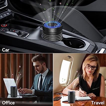 Dhadh Air Purifier HEPA Smoke Ionizer Ozone Filter Clean Air Car Purifier Small Deodorizer for CarHome Aroma Diffuser - Image 5