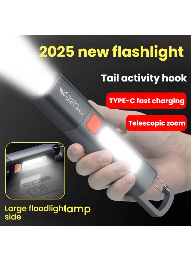 Mini Rechargeable Zoomable Flashlight High Lumen 3 Modes Outdoor Camping Essential - Image 2