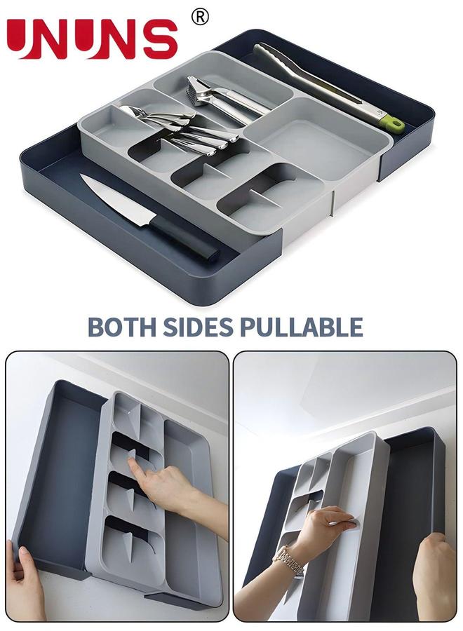 UNUNS Kitchen Drawer Organizer,Expandable Utensils Organizer,Adjustable Cutlery Tray Storing Organizing Cutlery,Spoons,Cooking,Utensils,Gadgets - Image 3