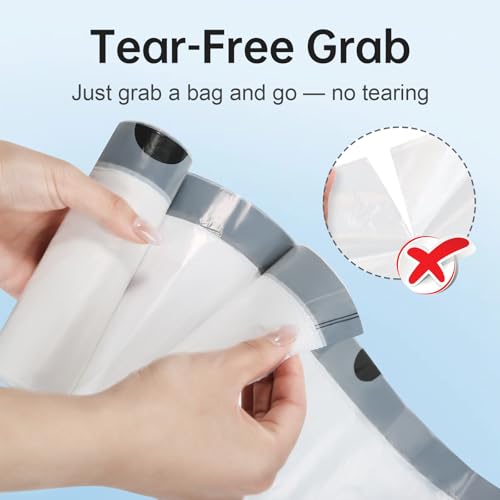 ELPHECO 2.6 Gallon Trash Bags 60 Counts - For 2.5-4 Gallon Trash Cans, Strong Drawstring Garbage Bags, Clear Leakage-Free Trash Bag, Tear free Garbage Bags, 60 Count / 3 Rolls - Image 3