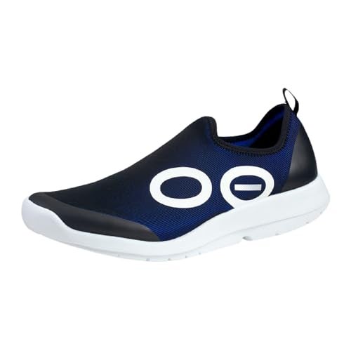 OOFOS OOmg Sport Low Recovery Shoe, White & Navy - Men’s Size 9 - Image 1
