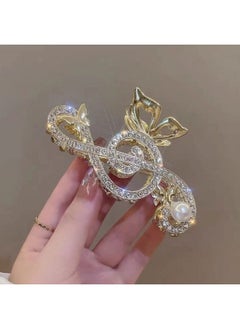 HOXIEYA Gold Music Note Hair Clip, Metal Claw Clips for Women Girls Musical Score Hair Design Hair Accessories Strong Hold Jaw Clips for Thick Hair  - Image 2
