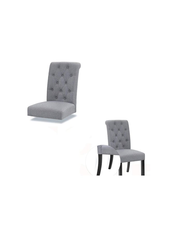 JILPHAR FURNITURE - Jilphar Furniture Button Tufted Dining Chair Chair Grey JP1399B - Image 1
