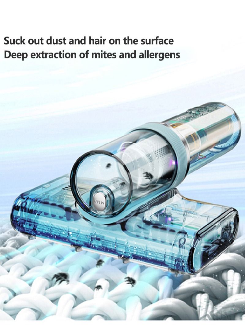 Linkpin Electric Mite Remover Vacuum Cleaner with UV-C Sterilizing Lamp 145ml 120W L-WA03 Blue - Image 4