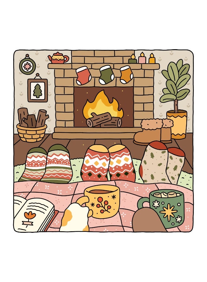 Fuzzy Hygge: Cute and Cozy Coloring Book for Adults & Teens Featuring Adorable Animal Characters for Stress Relief - Image 5