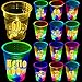 mishunyus 60th Birthday Party Cups 24 Pack Plastic Drinking Cups with Gold Foil Prints Table Decorations Centerpiece Supplies for 60 Year Old Anniversary 16 oz - Image 3