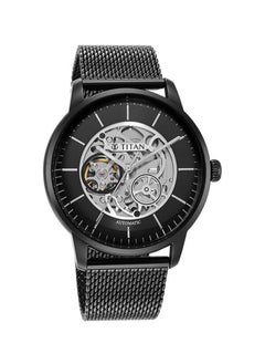 TITAN Mechanical Black Dial Watch For Men 90110Nm01  - Image 2