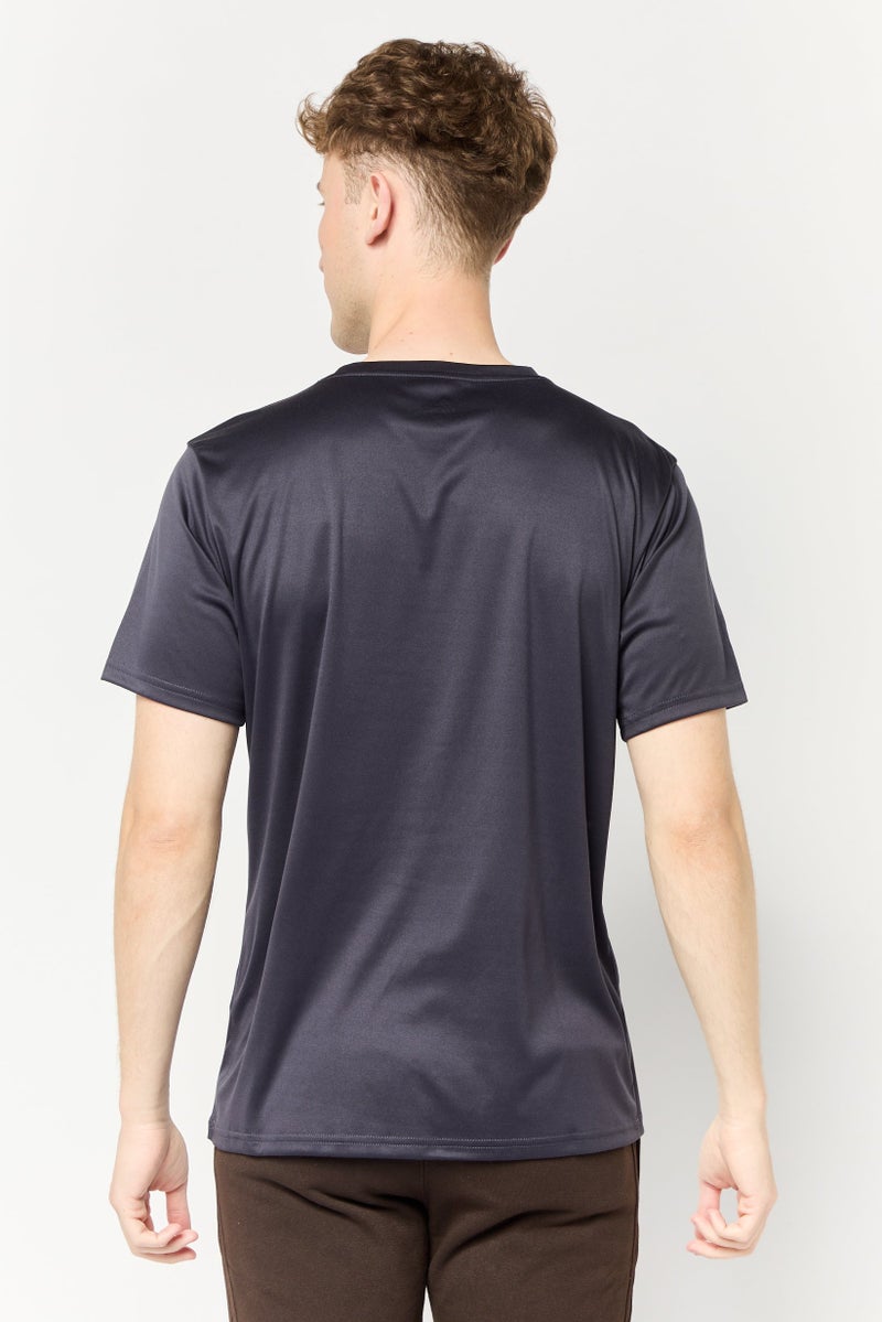 RBX Men Sportswear Fit Short Sleeves Training T-Shirt, Dark Grey  - Image 4