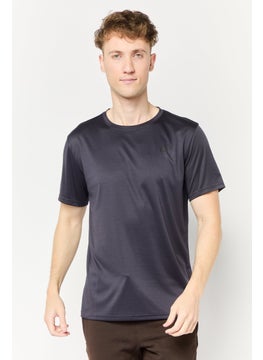 RBX Men Sportswear Fit Short Sleeves Training T-Shirt, Dark Grey  - Image 1