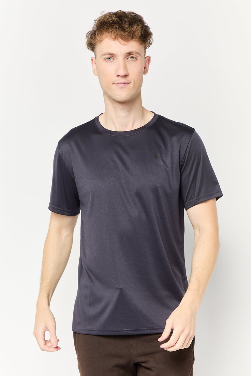 RBX Men Sportswear Fit Short Sleeves Training T-Shirt, Dark Grey  - Image 1