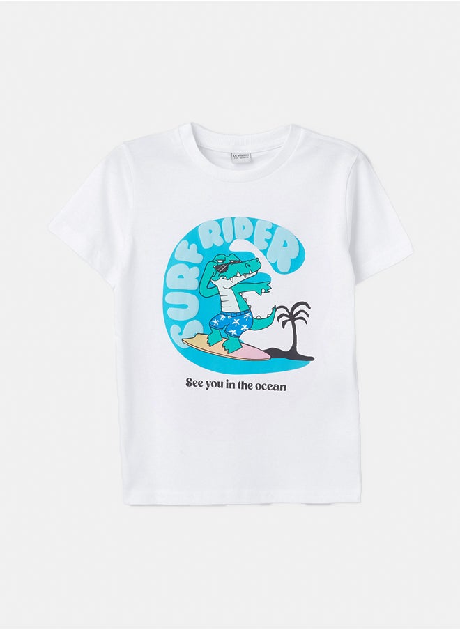 Crew Neck Printed Short Sleeve Boy T-Shirt - pzsku/Z5C682117520DCA657EE6Z/45/_/1740511063/a805c01f-de92-407d-bed6-b6ea1a7e7c85