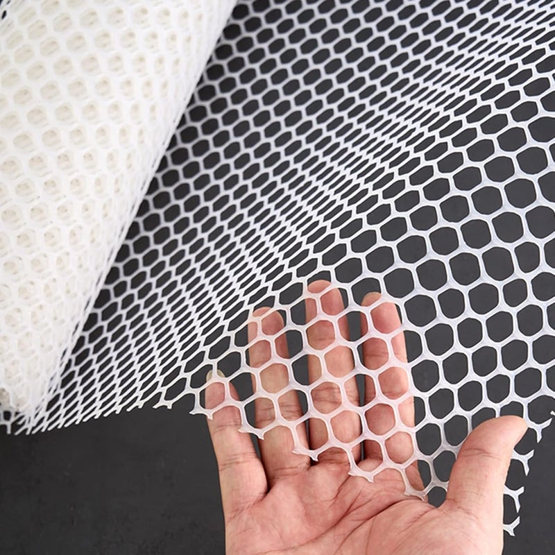 White Hexagonal Safety Net for Balcony for Pets, Plastic Garden Fence Roll for Rabbits Squirrels Cat Bird Dogs Animal Barrier, Chicken Fencing Outdoor Indoor,Wxl-80x200cm(31.5x78.7 in) - Image 2