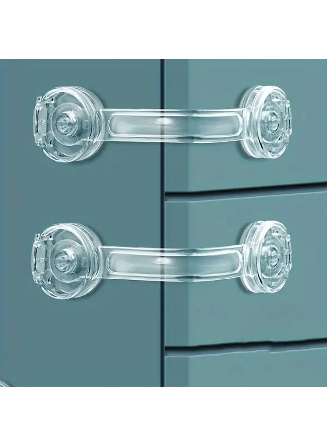 5 Pcs Transparent Childproof Cabinet and Drawer Locks with Keyless Security Mechanism Heavy Duty Polyethylene Lock for Refrigerator Toilet Drawer Cupboard Easy Installation No Drilling Required Child Safety Locks for Home Use Clear Design Durable Material Secure Locking - Image 5
