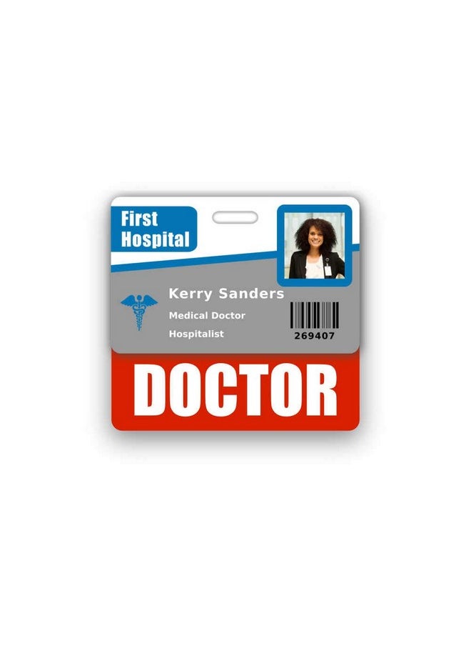 Scrubs and Stuff LLC - Doctor Badge Buddy Horizontal W/Height & Weight Conversion Charts (Standard Red) - Image 1
