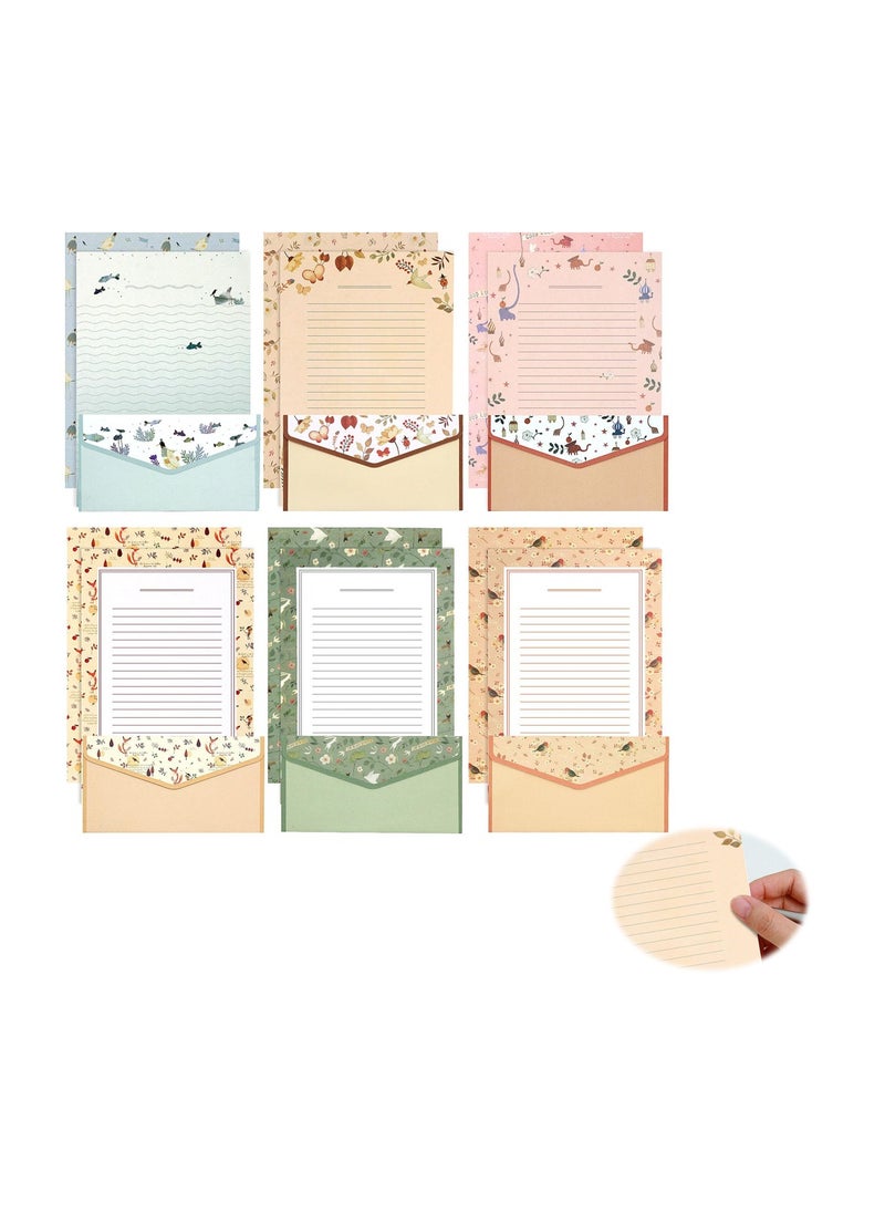 SYOSI Stationery Writing Paper with Envelopes, Sweet Floral Lined Stationary Paper, 36 PCS Letter Writing Paper with 18 PCS Envelopes, for Invitations, Gifts, Holiday Wishes  - Image 1