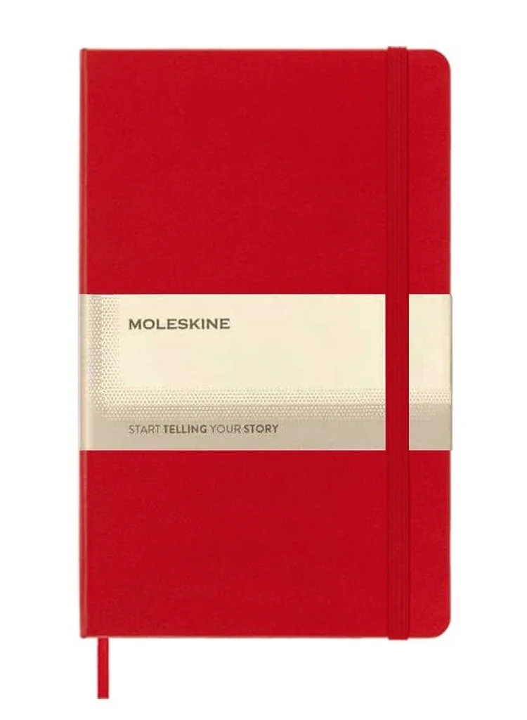 MOLESKINE Moleskine Classic Large Ruled Hard Cover Notebook - Scarlet